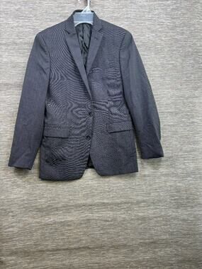 Bar III 100% Wool Mens Slim fit Suit Jacket Blazer Size 38R Dark Gray Two Button
